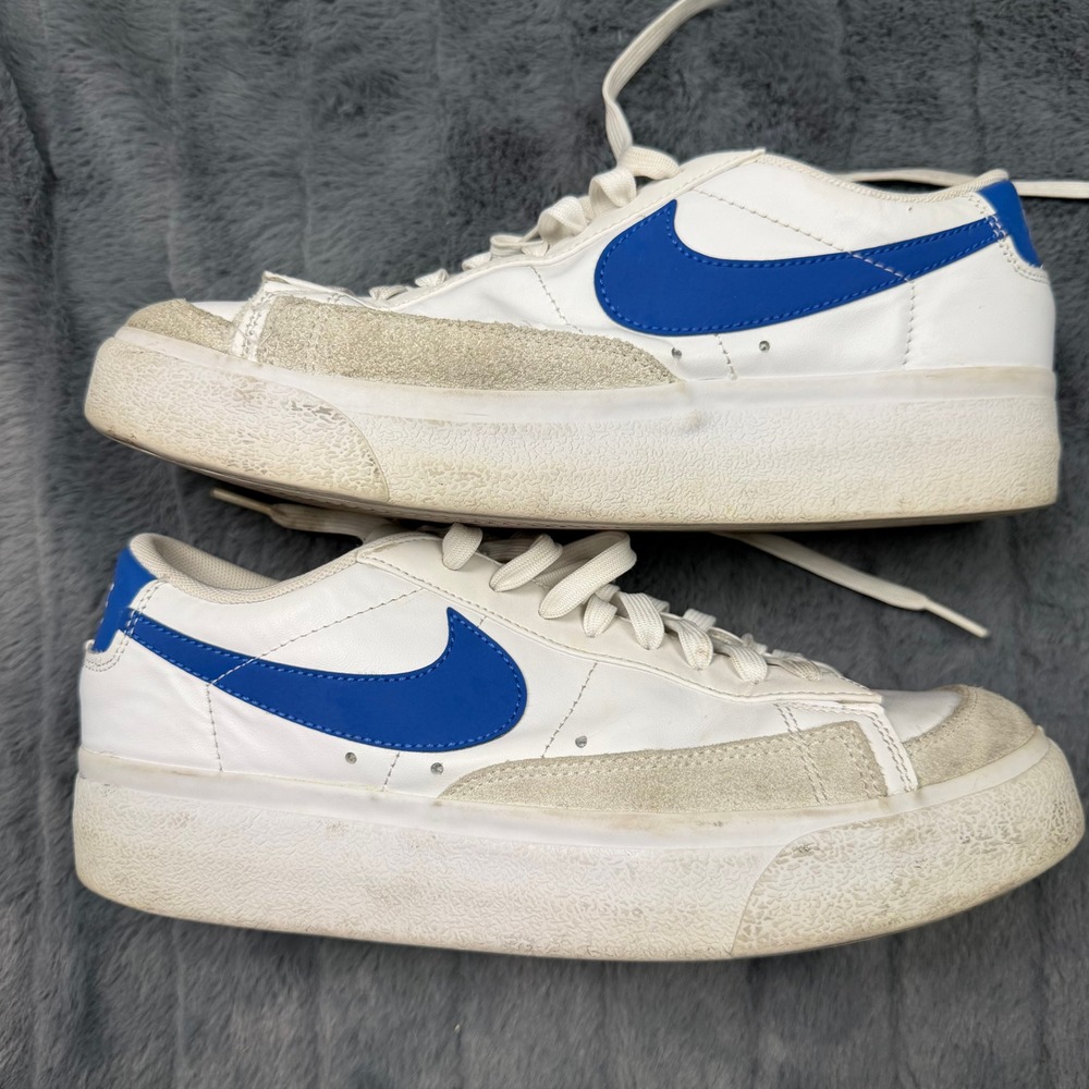 Nike Blazer Low Platform White Game Royal Blue Sneakers DJ0292-107 Womens 9.5